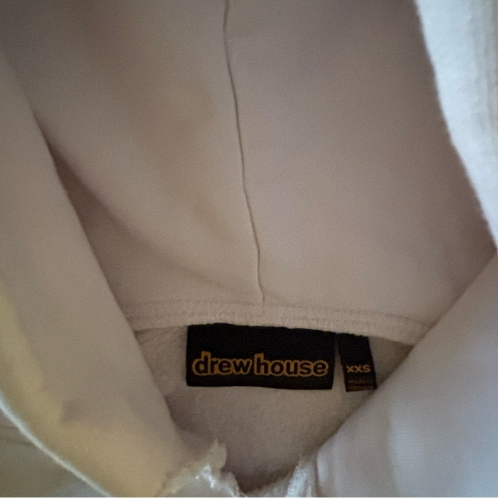 Drew House Smiley Mascot White oversize Hoodie Justin Bieber size XXS/Small - Picture 6 of 7